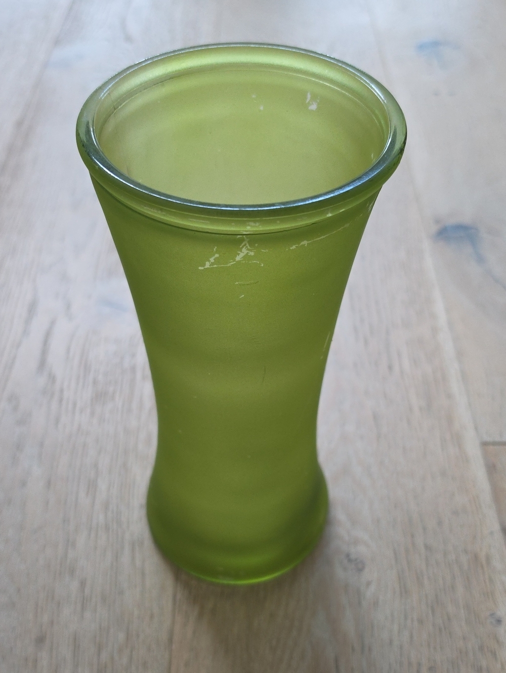 Green Frosted Glass Vase